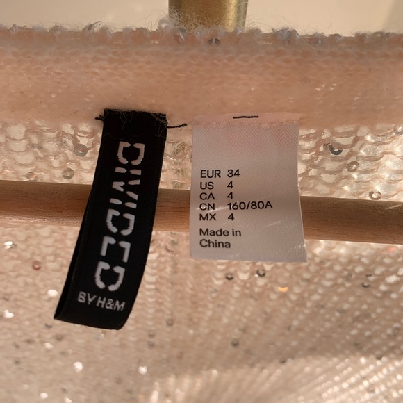 H&M Sequined Cardigan Sweater |  Beige - Picture 3 of 3
